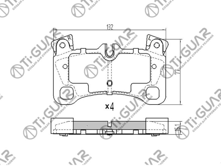 Тормозные колодки TG-0530/PN0530* Ti·GUAR Тормозные колодки TG-0530/PN0530* Ti·GUAR